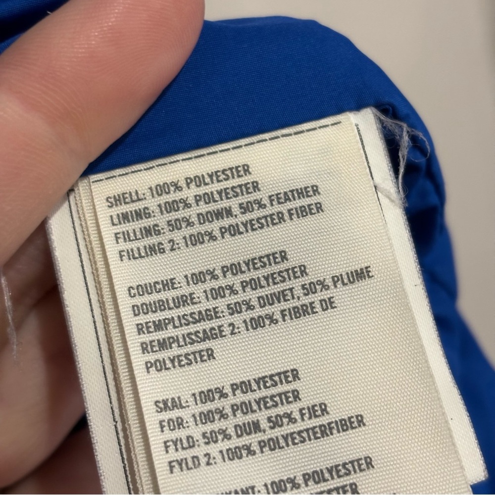 Hollister Down Puffer Vest Size Large Multi Zip Blue Seagull Logo - Picture 14 of 15